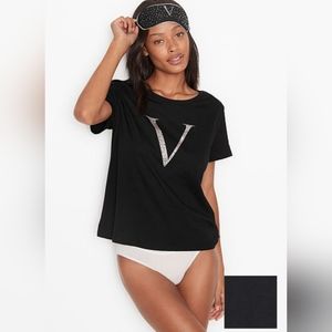 VS Rhinestoned V PJ Shirt